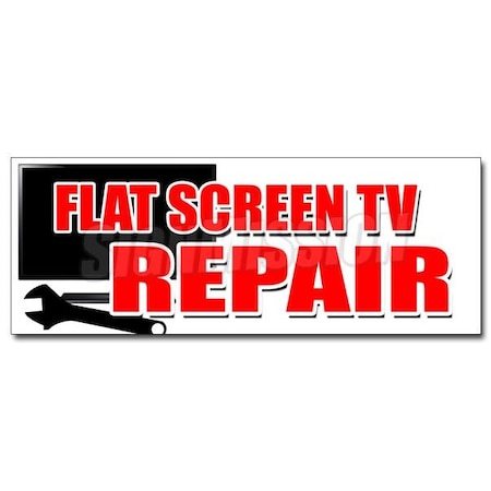 FLAT SCREEN TV REPAIR DECAL Sticker Service Plasma Lcd Fix Service Sales